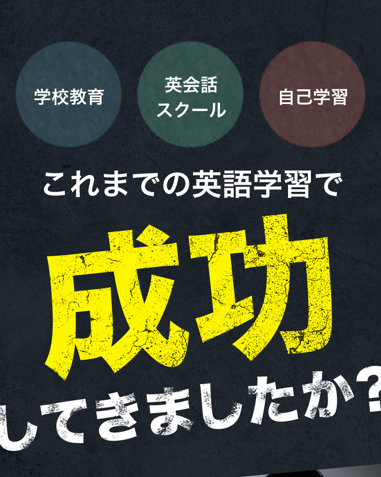 学校教育 英会話スクール 自己学習 これまでの英語学習で成功してきましたか？