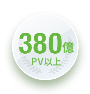 380億PV以上